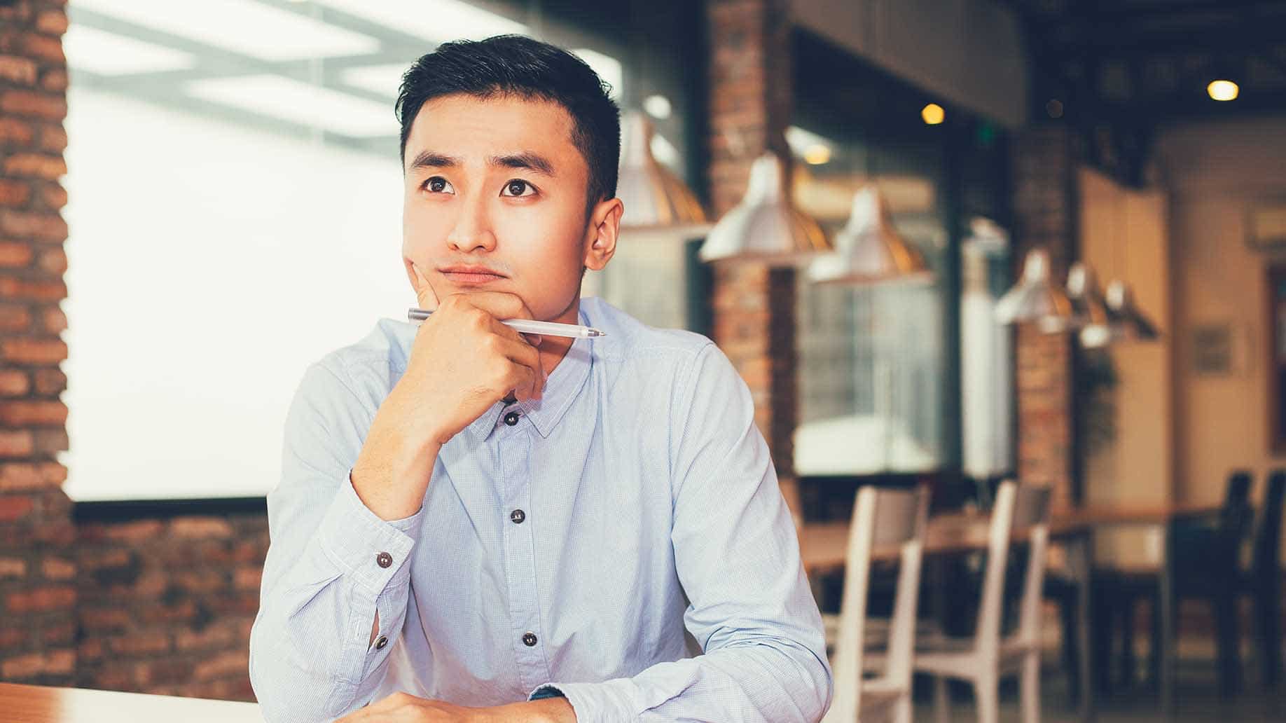 asian entrepreneur thinking