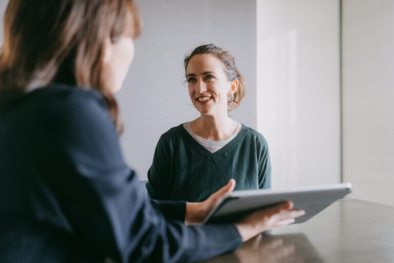 Two Women Meeting Tablet