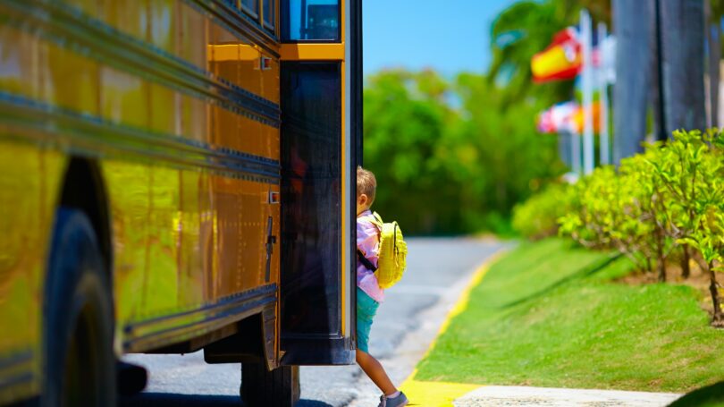 Yellow School Bus Pick Up