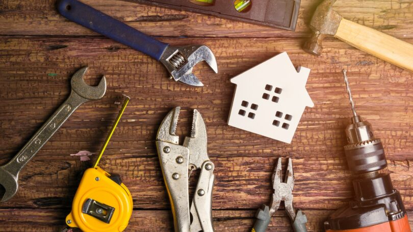 Home Repair Tools Toolbox House Construction Hammer Wrench