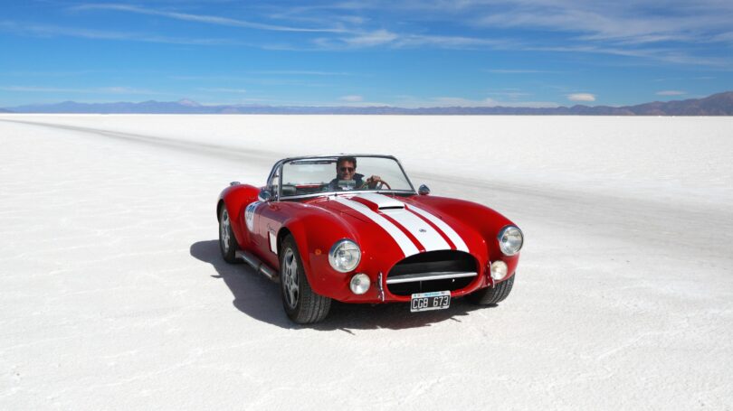 Retro Car Collectible Exotic Classic Driving On Beach