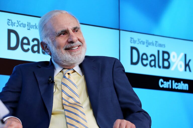 Carl Icahn Activist Investor Sitting