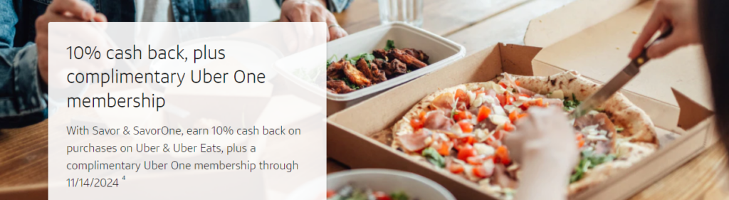 Capital One Savor Uber Benefits
