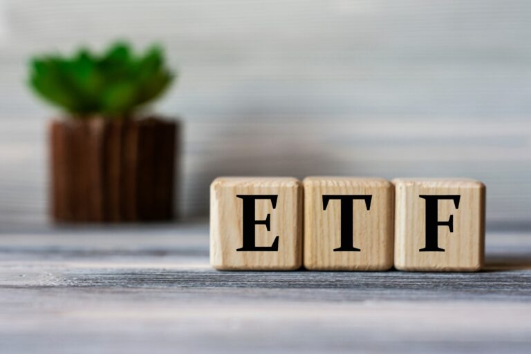 Etf Blocks Displayed Plant Background